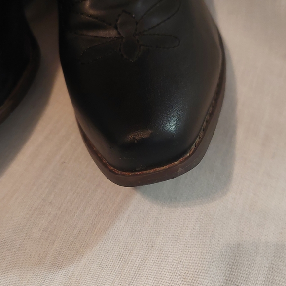 Black Western Knee-High Boots - Picture 8 of 8